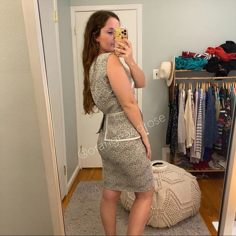 Lela Rose Gray Sheath Dress 4 - Picture 2 of 13